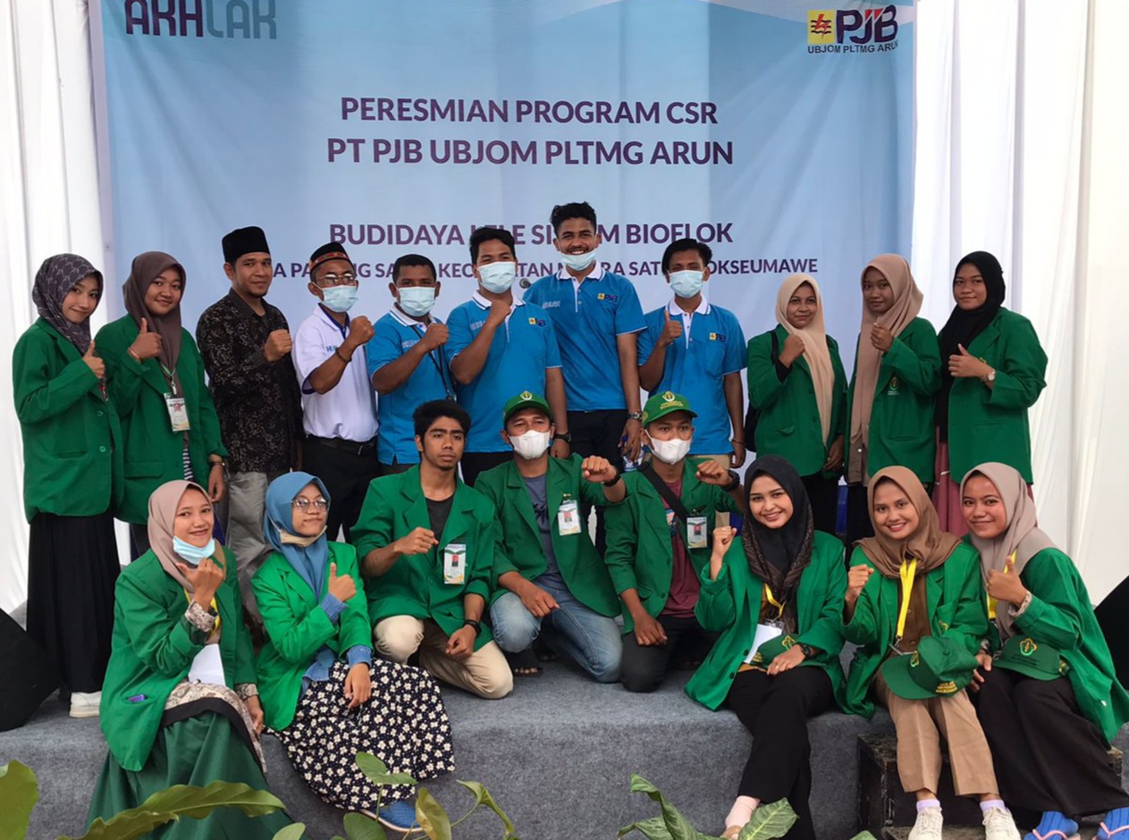 Mahasiswa KKN-PPM 224 Universitas Malikussaleh Hadiri Peresmian Program CSR PT PJB UBJOM PLTMG ARUN