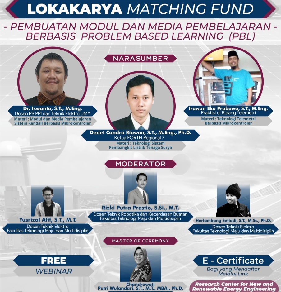 FTMM Gelar Webinar Lokakarya Pembuatan Modul dan Media Pembelajaran Berbasis Problem Based Learning