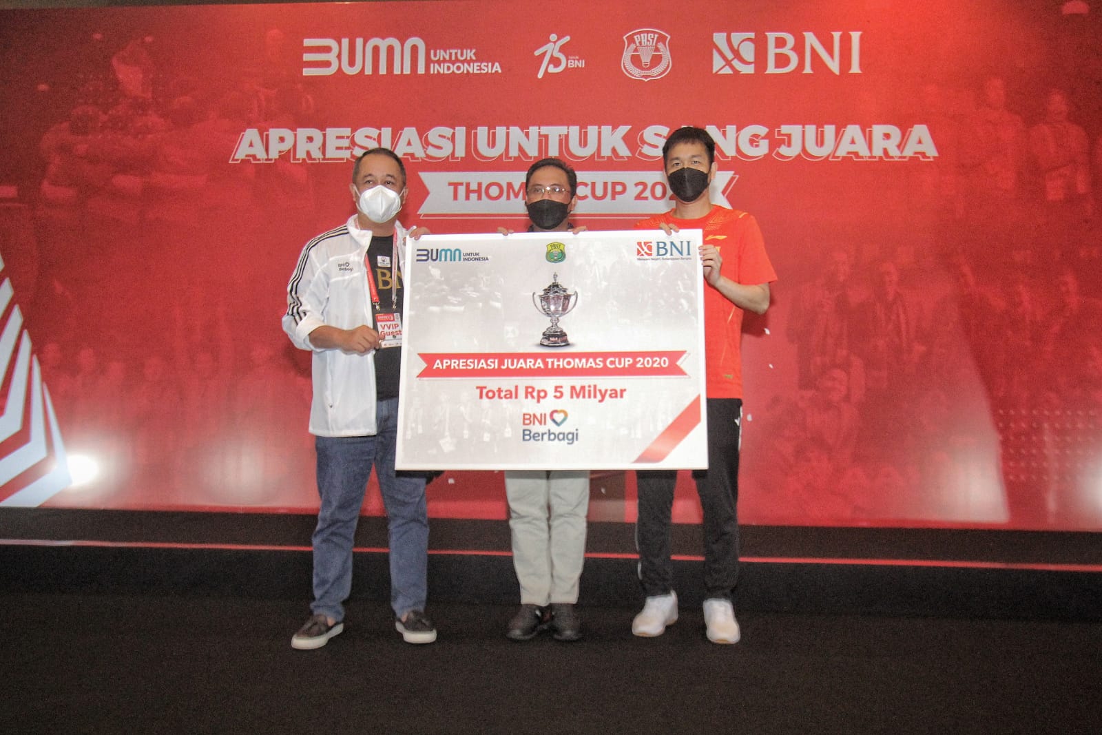 Rayakan Kemenangan Merebut Piala Thomas 2020, BNI Apresiasi PBSI
