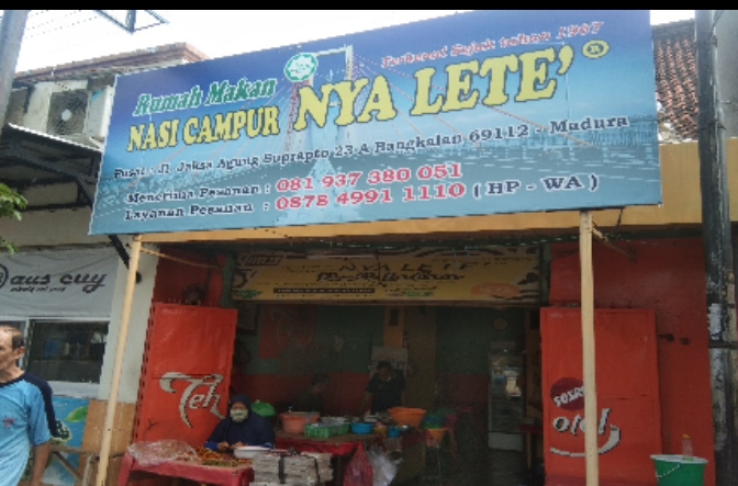 Nasi Campur legend RM NYA LETE,  Kuliner Khas Bangkalan