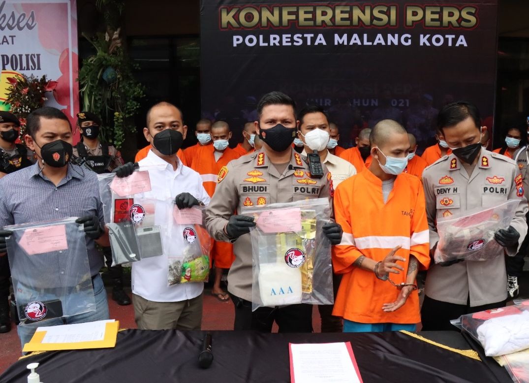 Satresnarkoba Polres Malang Kota berhasil menangkap MRD