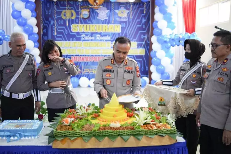 HUT Polantatas Ke-67, Satlantas Polres Pangkep Gelar Syukuran