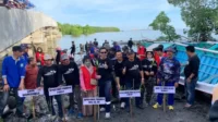 Peduli Ekosistem Laut, KKN 108 IPTEKS Pangkep Desa Bonto Manai Tanam 500 Bibit Mangrove