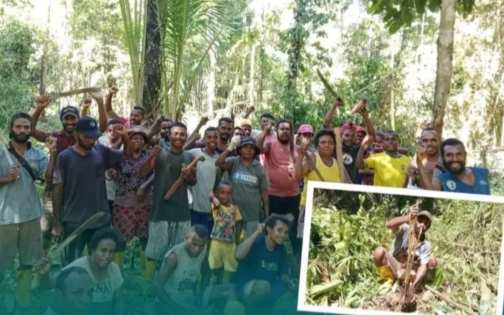 Penanaman Sagu di Wilayah Adat Kna Saimos Kabupaten Sorong Selatan