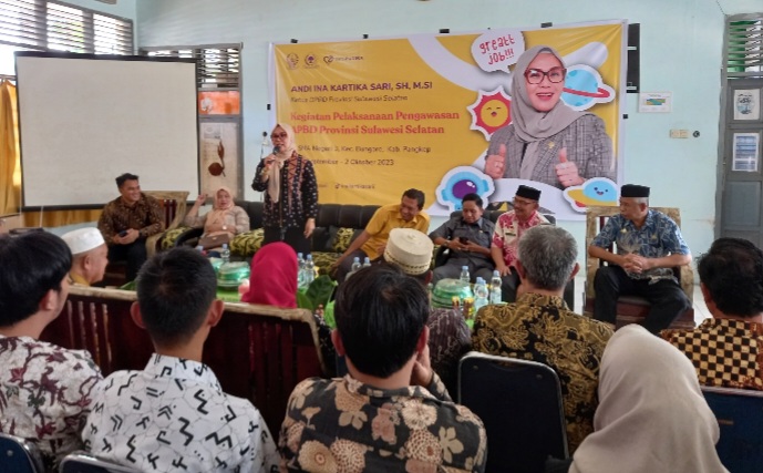 Ketua DPRD Sulsel Andi Ina Kartika Sari Kunjungi SMA di Pangkep dalam Kegiatan Pengawasan APBD