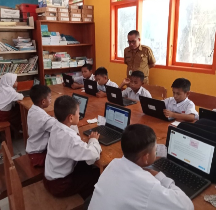 Pelaksanaan ANBK 2023 di SDN 10 Satando Berjalan Lancar