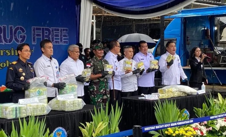 BNN RI Musnahkan Narkotika Sabu dan Ganja