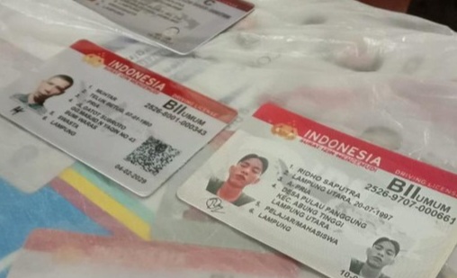 Polresta Bandar Lampung Tangkap Sindikat Pemalsuan SIM
