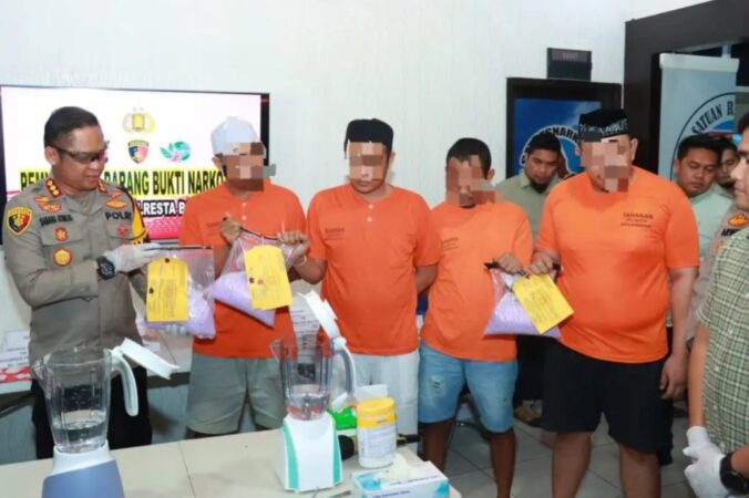 Polres Kota Banjarmasin Musnahkan Narkotika Senilai Rp7,4 Miliar