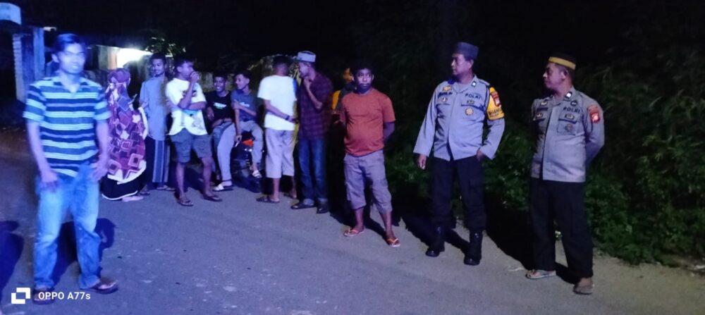 Antisipasi Tindakan Kejahatan, Polsek Labakkang Lakukan Patroli Malam