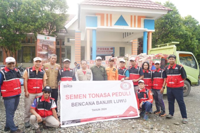 Bantuan Kemanusiaan Semen Tonasa Tiba di Posko Siaga Bencana Luwu