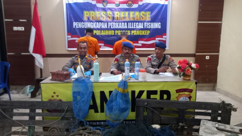 Sat Polairud Polres Pangkep Ungkap Kasus Ilegal Fishing Liukang Tangaya dan Tupabbiring