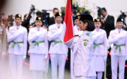 Presiden Joko Widodo Kukuhkan 76 Paskibraka Tingkat Nasional di Istana Negara IKN