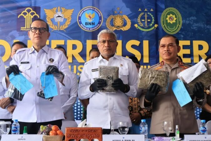 BNN Sita 624 Kg Ganja Siap Edar