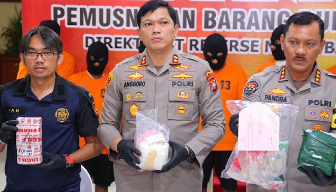 Polda Kepri Musnahkan 7 Kilogram Sabu, 9 Tersangka Terancam Hukuman Mati