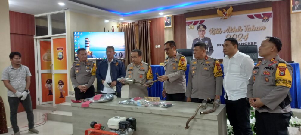 Polres Pangkep Paparkan Rilis Akhir Tahun Sepanjang 2024