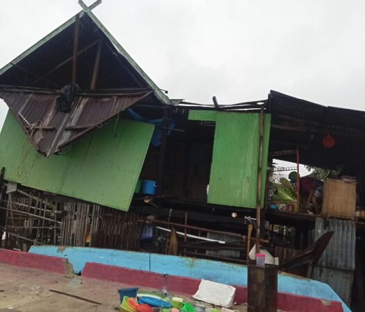 Angin Puting Beliung Terjang Pulau Bangkobangkoang, 2 Rumah Warga Rusak