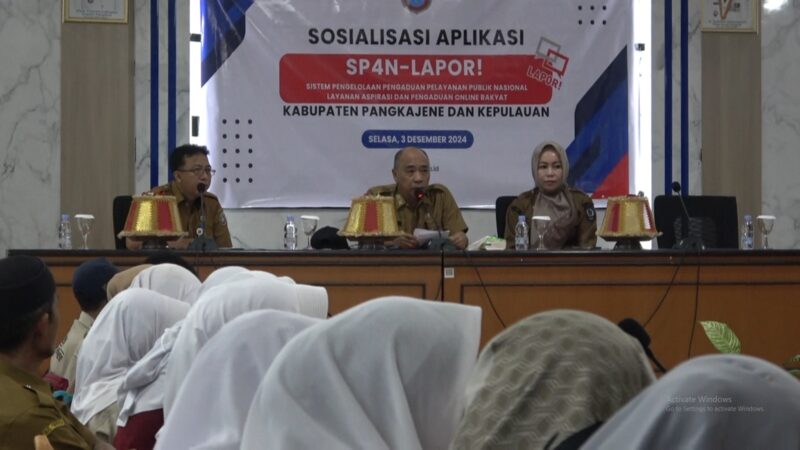 SP4N-LAPOR! Jadi Alat Aspirasi Publik, Diskominfo Pangkep Edukasi Siswa SMP