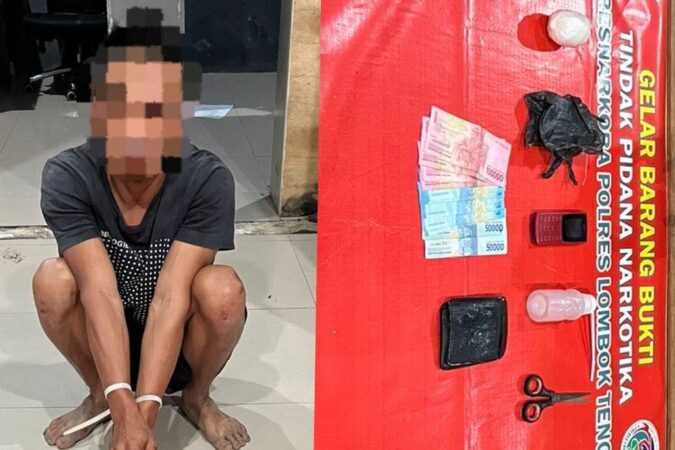 Satuan Resnarkoba Polres Lombok Tengah Gagalkan Peredaran Sabu 105,9 Gram