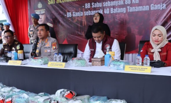Polisi Hancurkan Narkoba Senilai Rp 106 Miliar
