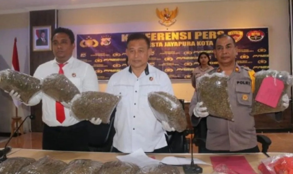 Ganja Asal Papua Nugini Masuk Papua, 85 Kilogram Berhasil Diamankan