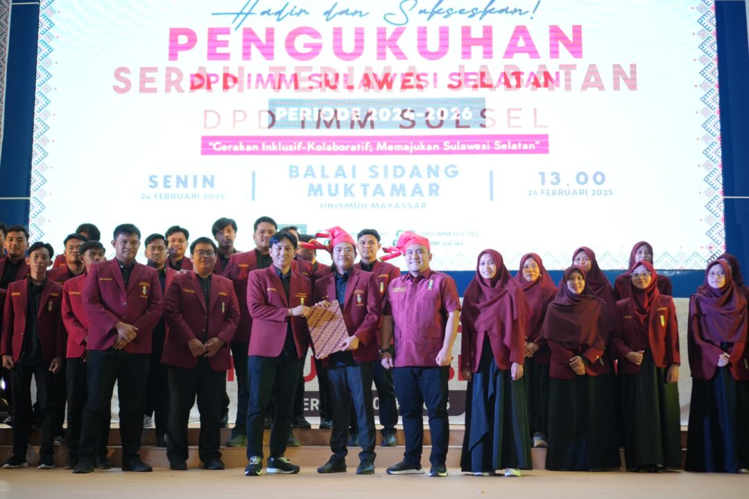 Adrian Al-Fatih Resmi Dilantik Sebagai Ketua Umum DPD IMM Sulsel Periode 2024-2026