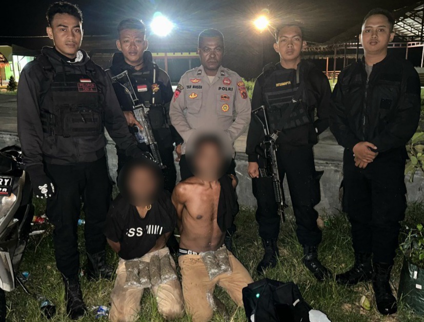 Dua Pemuda Diciduk di Perbatasan Keerom, Bawa Ganja Siap Edar
