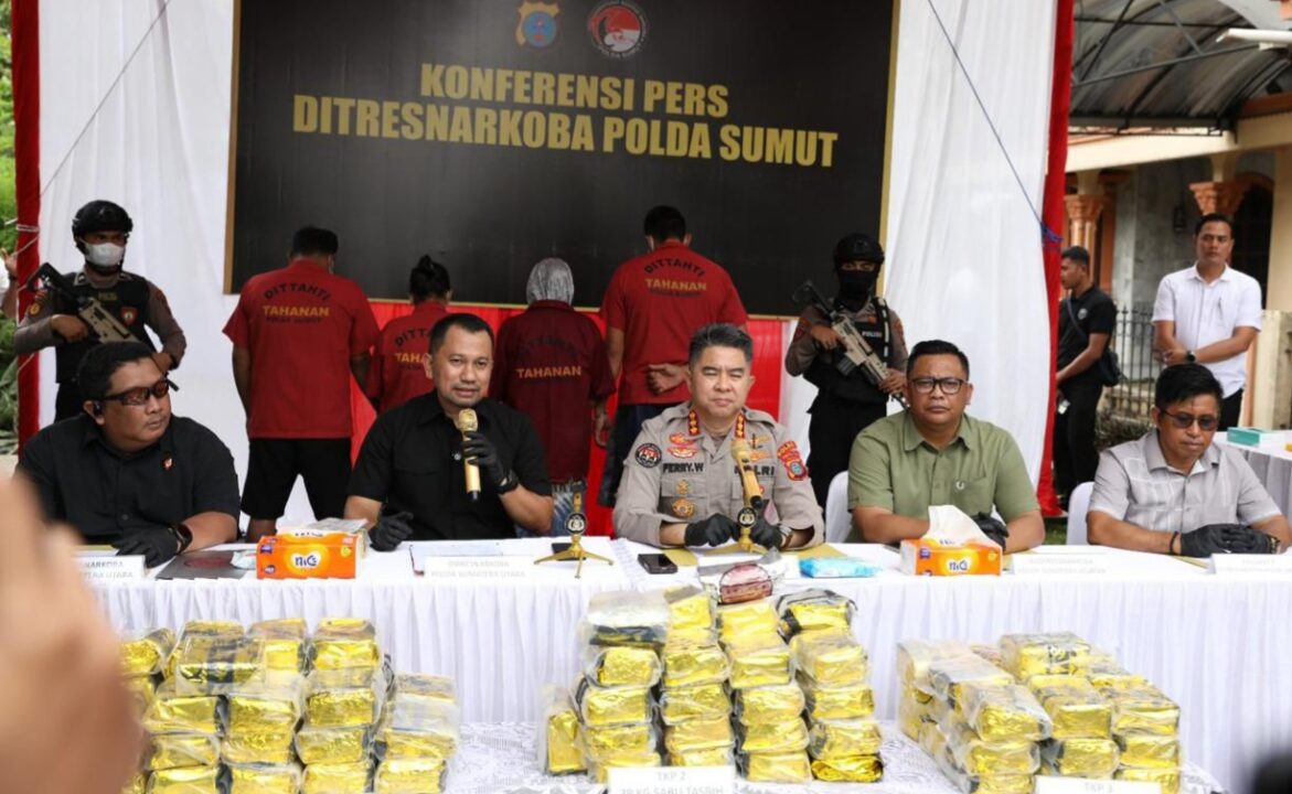 100 Kg Sabu Siap Edar Digagalkan, Empat Tersangka Ditangkap Polda Sumut
