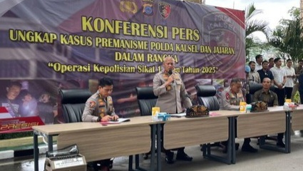 Polda Kalsel Ringkus 135 Preman di 13 Daerah