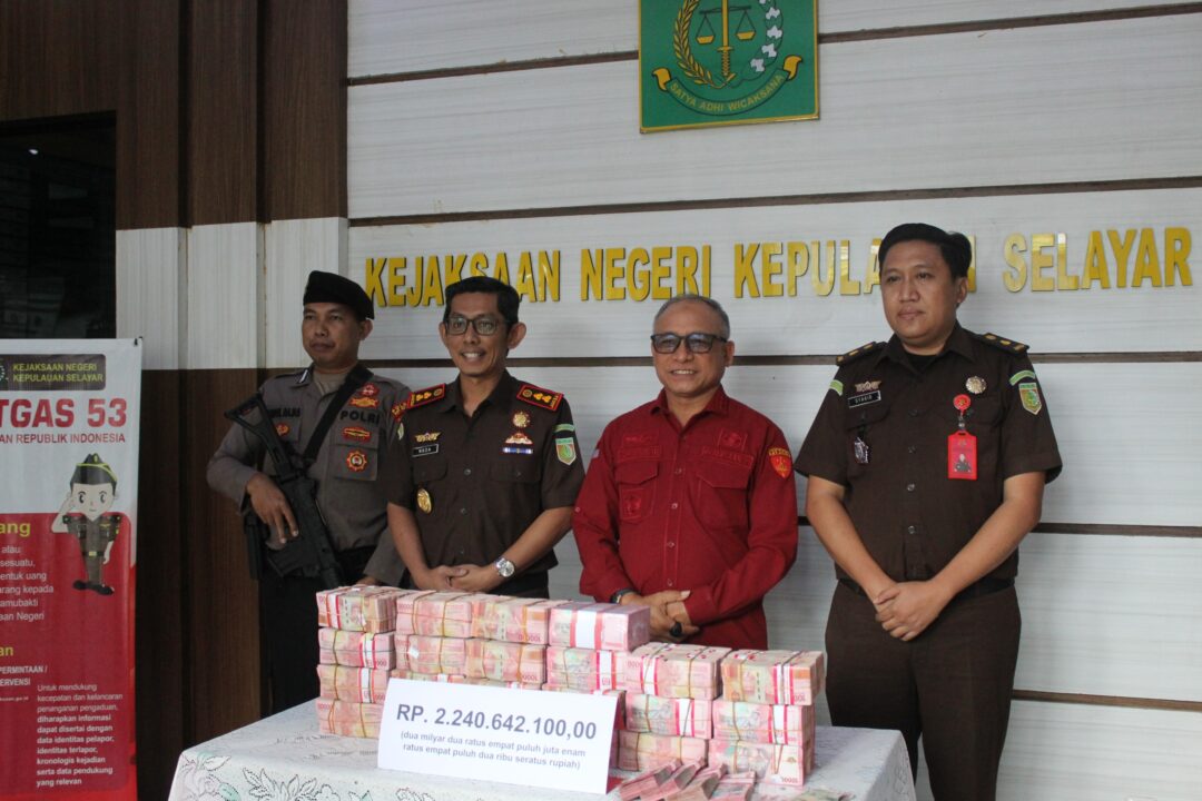Terpidana Kasus Jalan Bonerate–Sambali Kembalikan Kerugian Negara Rp 2,2 Miliar