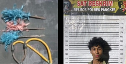 Pengamen Bawa Busur Diamankan di Pangkep