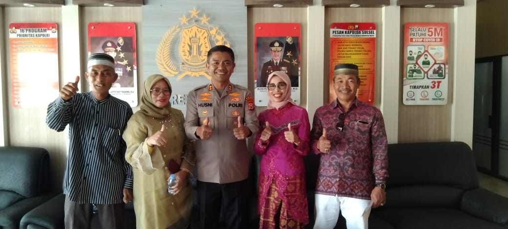 Kapolres Pangkep Sambut Kunjungan Ketua Lembaga Adat Kecamatan Labakkang