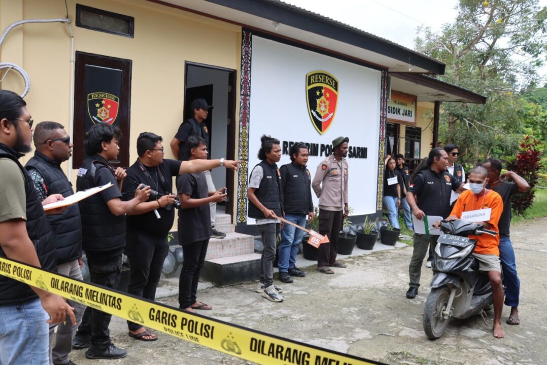 35 Adegan Diperagakan dalam Rekonstruksi Pembunuhan Berencana di Sarmi Timur