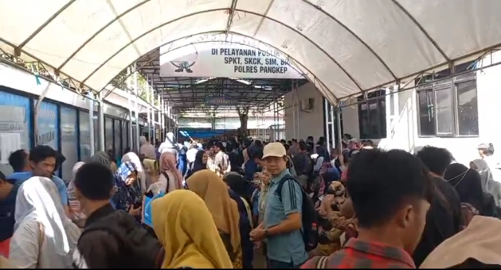 Antrean SKCK Membludak, Polres Pangkep Buka Layanan SKCK di Luar Hari Kerja