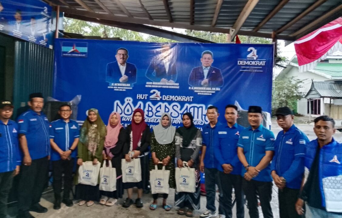 Peringati HUT ke-24 Demokrat, Demokrat Pangkep Gelar Doa Bersama dan Pembagian Sembako