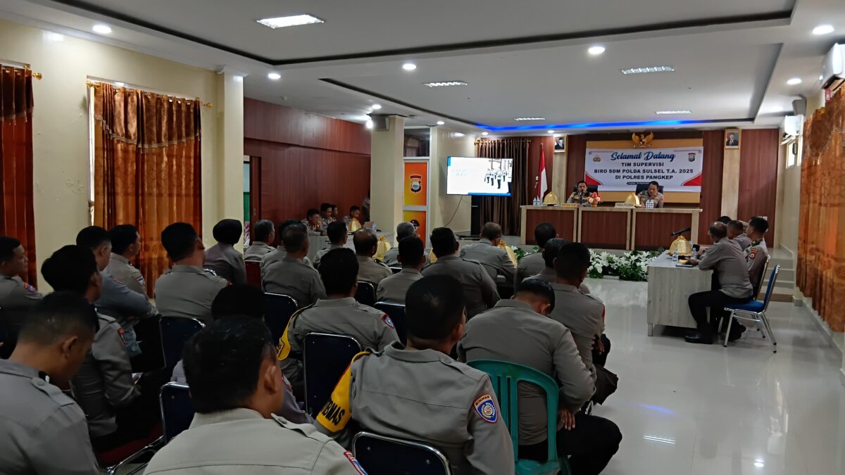 Tingkatkan Kualitas Personel, Biro SDM Polda Sulsel Supervisi Polres Pangkep