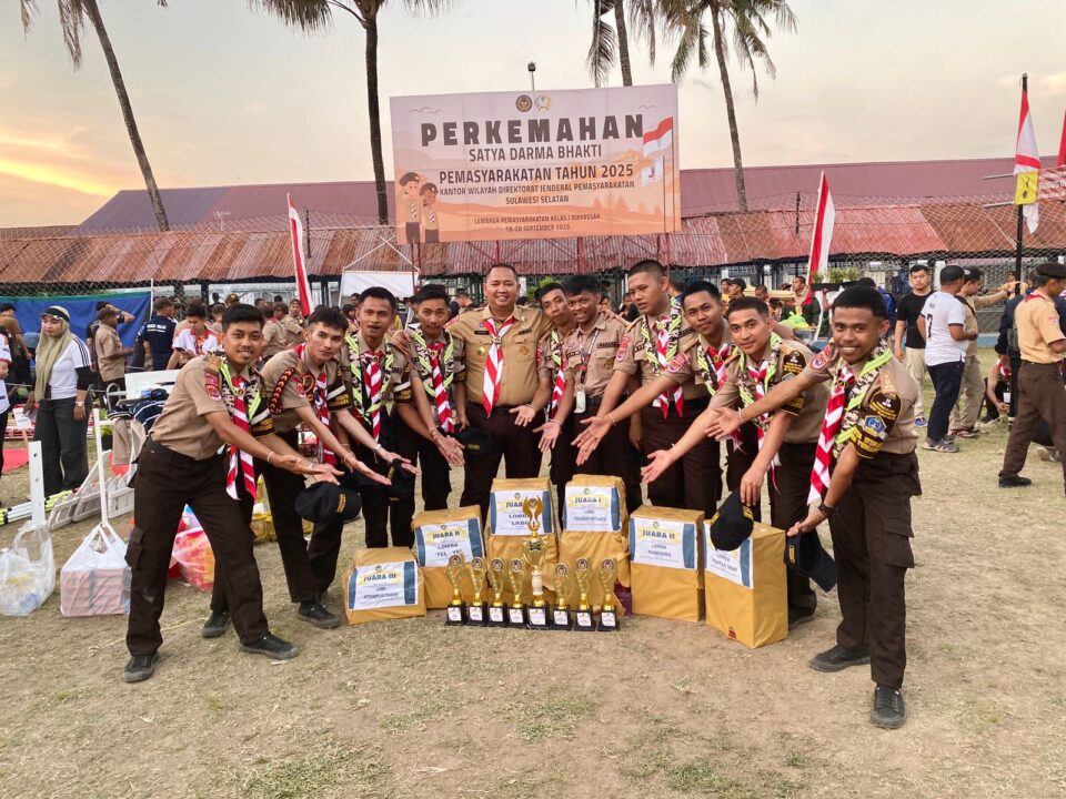 Rutan Pangkajene Borong Piala di Perkemahan Satya Dharma Bhakti Pemasyarakatan 2025