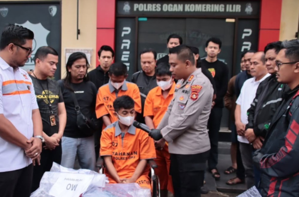 Satreskrim Polres OKI Tangkap 3 Pelaku Pembunuhan di Kayuagung