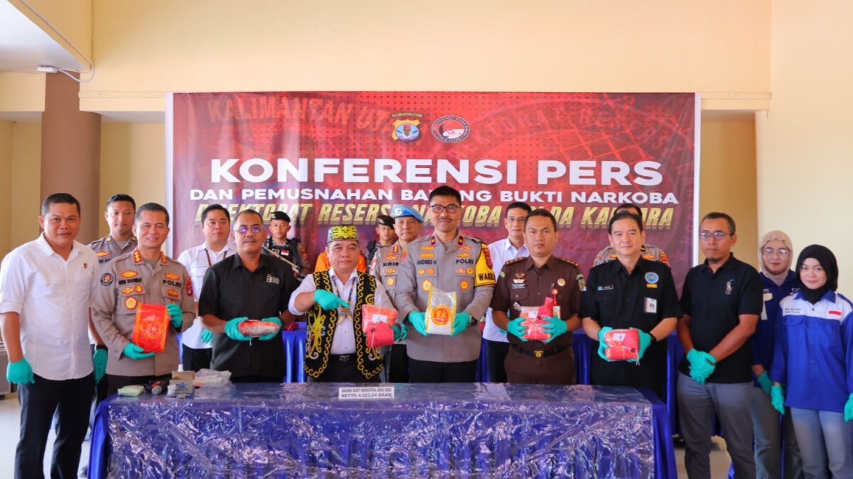 Polda Kaltara Musnahkan Ribuan Gram Sabu di Tanjung Selor