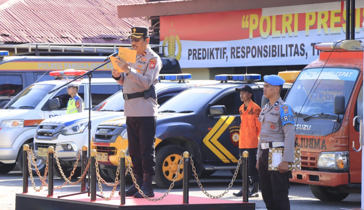Wakapolres Pangkep Pimpin Apel Pasukan Tanggap Darurat Bencana