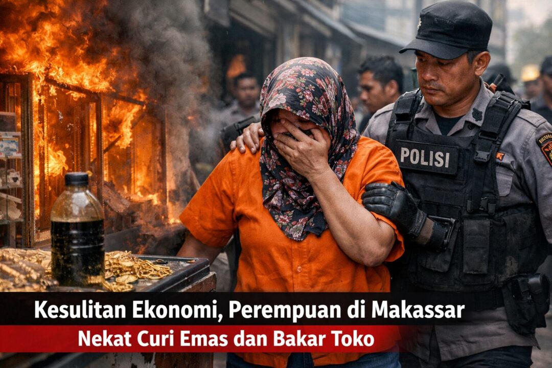 Kesulitan Ekonomi, Perempuan di Makassar Nekat Curi Emas dan Bakar Toko