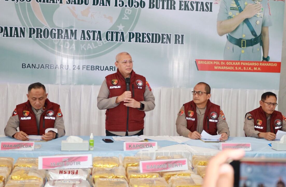 Polda Kalsel Bongkar Peredaran Sabu dan Ekstasi