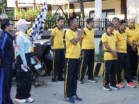 Polres Pangkep Semarakkan Hari Bhayangkara ke-80 Lewat Jalan Santai dan Olahraga Bersama