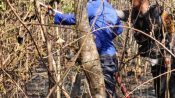 Kebakaran Lahan di Balocci Pangkep, Polisi dan Warga Berjibaku Cegah Api Meluas