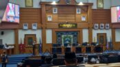 Sekda Pangkep Hj. Suriani A. Hamid menyampaikan pandangan Bupati terkait Ranperda Sistem Perlindungan Anak dalam rapat paripurna DPRD Pangkep.
