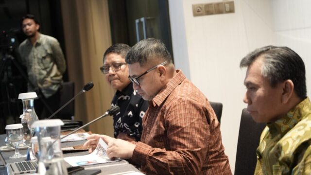 Munafri Arifuddin atau Appi memaparkan inovasi jaminan hari tua bagi pekerja rentan Makassar di Jamsostek Award 2026.