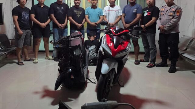 Polsek Sangatta Utara mengamankan dua sepeda motor Honda Vario terkait dugaan kasus curanmor di Swarga Bara, Kutai Timur.