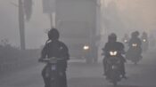 Kabut asap mengganggu jarak pandang pengendara di Maluku Utara.
