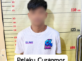 Polisi mengamankan terduga pelaku pencurian kendaraan bermotor di Bontang, Kalimantan Timur.