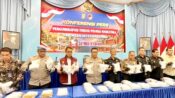 Pengungkapan kasus sabu 35 kilogram oleh Polda Riau dan penangkapan lima tersangka jaringan narkotika.